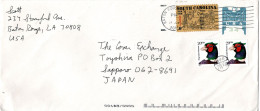 L76667 - USA - 2001 - 34¢ GAU M ZusFrankatur BATON ROUGE, LA -> TOYOHIRA (Japan), M Nachtraeglich-entwertet-Stpl - Covers & Documents