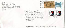 L76667 - USA - 2001 - 34¢ GAU M ZusFrankatur BATON ROUGE, LA -> TOYOHIRA (Japan), M Nachtraeglich-entwertet-Stpl - Lettres & Documents