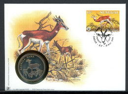 Senegal 1986 Numisbrief Medaille Dama Gazelle, 30 Jahre WWF Unzirkuliert (MD847 - Non Classés