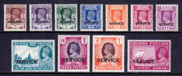 Burma - Scott #O28//O40 - MLH/MNH - Short Set - SCV $27 - Burma (...-1947)