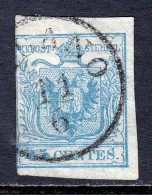 Austria (Lombardy-Venetia) - Scott #6a - Used - Clipped At Left - SCV $60 - Other & Unclassified