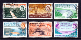 Rhodesia And Nyasaland - Scott #172-177 - Used - 1st Day Cancels - SCV $28 - Rhodesia & Nyasaland (1954-1963)