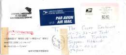 L76716 - USA - 2005 - 80¢ PostFreistpl A LpBf SAN FRANCISCO, CA -> Japan, M Japan Aufkleber "Unterwegs Beschaedigt" - Briefe U. Dokumente