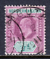 Northern Nigeria - Scott #19a - Used - Color Bleed - SCV $5.50 - Nigeria (...-1960)