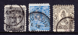 New Zealand - Scott #67A-69 - Used - #68 Has Heavy Old-time Hinge - SCV $30 - Oblitérés