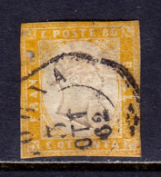 Italy (Sardinia) - Scott #11a - Close Cut, Sm. Tear CR - Used - SCV $24 - Sardinië