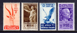 Italian East Africa - Scott #1, 2, 9, 10 - MNH - SCV $9.75 - Eastern Africa