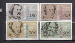 Bulgaria 1999 - Personalities From Art And Culture (Balzac, Goethe, Pushkin,Velazquez), Mi-nr. 4391/94, Used - Used Stamps