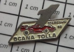 1516c Pin's Pins / Beau Et Rare / AUTOMOBILES / OCANA TOLLA MERCUJU 92 FORMULE 1 ROUGE - Rallye