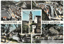 CPSM BREIL SUR ROYA - Souvenir - Multi Vues - 5 Vues - Ed. MAR N° AD52 - Breil-sur-Roya