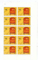 TIMBRE  ZEGEL STAMP BELGIQUE PLANCHE  10 X LE No 1807 XVe CONGRED ROAD TRANSPORT UNION  XX - Unclassified