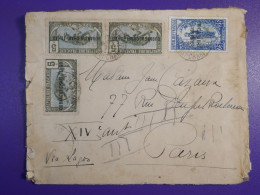 DM3 OUBANGUI   BELLE LETTRE  1952 OUBANGUI CHARI A PARIS FRANCE +SURCHARGE+AFF.   INTERESSANT+ + - Briefe U. Dokumente