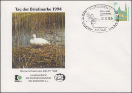 PU 290 Tag Der Briefmarke Höckerschwan, SSt Puttlingen Sienenragwurz 30.10.1994 - Enveloppes Privées - Neuves