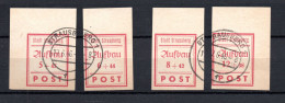 Strausberg (Germany) 1946 Old Set Local Stamps (Michel 34/37) Used - Afgestempeld