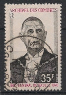 COMORES - 1971 - N°YT. 78 - De Gaulle - Oblitéré / Used - Used Stamps