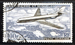 REF 086 > SAINT PIERRE Et MIQUELON < PA N° 25 Ø < Oblitéré < Ø Used > SPM Poste Aérienne - Aéro - Avion Caravelle - Gebraucht