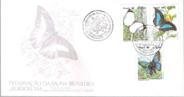 Butterfly, FDC, Brazil, 1986, Condition As Per Scan - Lettres & Documents