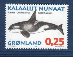 Groenland, **, Yv 266, Mi 287, SG 296, Orque Ou épaulard (Orcinus Orca), - Neufs