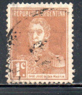 ARGENTINA 1923 JOSE DE SAN MARTIN 1c USED USADO OBLITERE' - Gebruikt