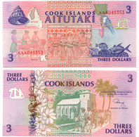 Cook Islands 3 Dollars ND 1992 UNC P-7 - Cookeilanden