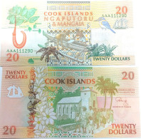 Cook Islands 20 Dollars ND 1992 Prefix AAA UNC P-9 - Cook