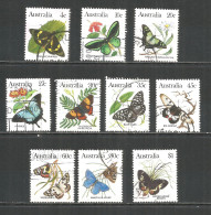 Australia 1983 Year, Used Stamps Set Butterfly - Oblitérés