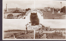 United Kingdom PPC Good Luck From Plymouth Cat Chat Katze & Various Sites PLYMOUTH Devon 1939 Echte Real Photo (2 Scans) - Plymouth