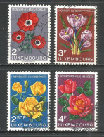 Luxembourg 1956 Used Stamps Set Mi # 547-550 Flowers - Gebraucht