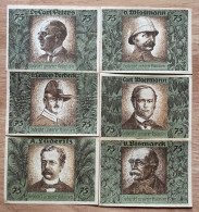 Deutschland, Germany, Deutsches Reich - 6 X 75 Pfg. 4.12.1921 - Serie B - Kolonial Gedenktag ! - Collections