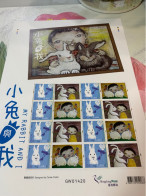 Hong Kong Stamp 2013 My Rabbit Sheet MNH - Cartas & Documentos