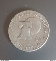 USA UNITED STATE 1 DOLLAR EISENHOWER AND PLURIBUS UNUM 1976 SILVER COIN - Colecciones Lotes Mixtos