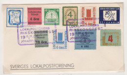 Zweden Omslag Met Lokale Zegels Van Verschillende Lokale Postverenigingen - Local Post Stamps