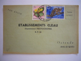 Avion / Airplane / Card From Leopoldville To Ostende / Feb 20,1960 - Brieven En Documenten