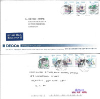 HONG KONG. 8 Enveloppes Ayant Circulé. Edifices Et Sites. - Covers & Documents