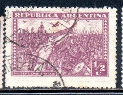 ARGENTINA 1931 REVOLUTION OF 1930 MARCH OF THE VICTORIOUS INSURGENS 1/2c USED USADO OBLITERE' - Oblitérés