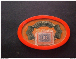 FISH CHIPS CHIPS CASINO DI SANREMO 500 LIRE END OF THE 40S WITH STAMP. BEAUTIFUL AND VERY RARE! - Casino