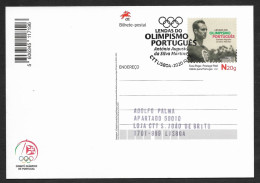 Portugal Carte Entier Postal 2020 Silva Martins Jeux Olympiques Paris 1924 Cachet Pmk Stationery Olympic Games - Summer 1924: Paris