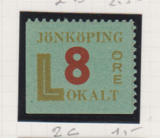 Zweden Lokale Zegel Cat. Facit Sverige 2000 Private Lokaalpost Jönköping 2 Links En Onder Ongetand - Local Post Stamps