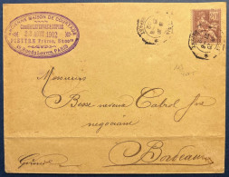 FRANCE Lettre Mouchon 23 /08/1902 N°113 Oblitéré Dateur Octogonal De Levée Exceptionnelle " Paris / DEPART " RRR - 1900-02 Mouchon