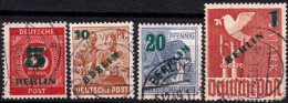 Berlin 1949, Allied Occupation, Community Editions, Mi 64 - 67 Used Lot9 - Oblitérés