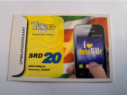 SURINAME US 20,-  / UNITS GSM  PREPAID/  / I LOVE TELE SUR     /    MOBILE CARD    **16413 ** - Suriname