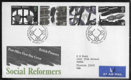 United Kingdom Of Great Britain.  FDC Sc. 781-784.  Social Reformers.  FDC Cancellation On FDC Envelope - 1971-1980 Decimal Issues