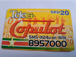 SURINAME US $ 20-    PREPAID CALLING CARD   /  COPULOT            **16424** - Surinam