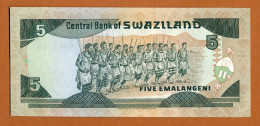 1990 // CENTRAL BANK OF SWAZILAND // FIVE EMALANGENI // UNC-NEUF - Swasiland