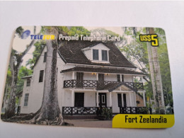 SURINAME US $ 3,-     PREPAID / TELESUR  /  HOF VAN JUSTITIE/      / FINE USED CARD            **16425** - Suriname