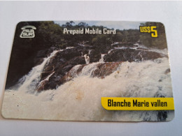 SURINAME US $ 5,-     PREPAID / TELESUR  /  BLANCHE MARIE VALLEN /      / FINE USED CARD            **16428** - Suriname