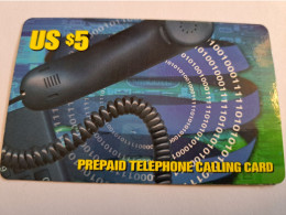 SURINAME US $ 5,-     PREPAID / TELESUR  /  TELEPHONE HORN  /      / FINE USED CARD            **16429** - Suriname