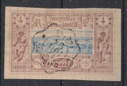 COTE DES SOMALIS - 1894-1900 - N°YT. 8 - Vue De Djibouti 4c Brun-lilas - Oblitéré / Used - Used Stamps