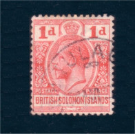 822 Solomon Islands 1d Carmine Red Rouge George V 1913 POSTAGE - POSTAGE (SOL-137) - Salomon (Iles 1978-...)