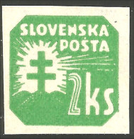 810 Slovensko Slovakia 1941 Newspaper Journaux 2ks Armoiries Arms MH * Neuf (SLK-70) - Oblitérés